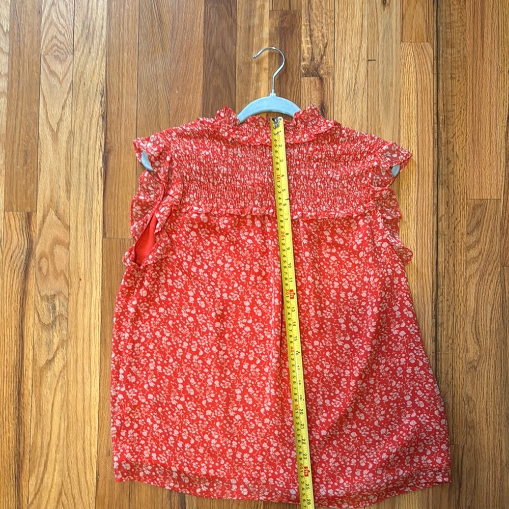 Anthropologie Pleione ruffled babydoll blouse sz M, breezy, cool, flowy - Picture 14 of 14